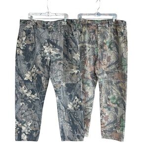 Camo Wrangler Pants Lot 2 Pair Double Knee Size 40 x 32 Realtree Advatage Timber